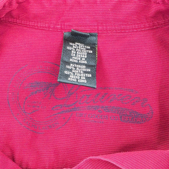 Ralph Lauren Gorp Utility Shirt Women’s M Red Pocket Hiking Outdoor Corduroy - Picture 5 of 14